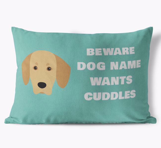 Beware of Cuddles: Personalised {breedFullName} Soft Touch Cushion